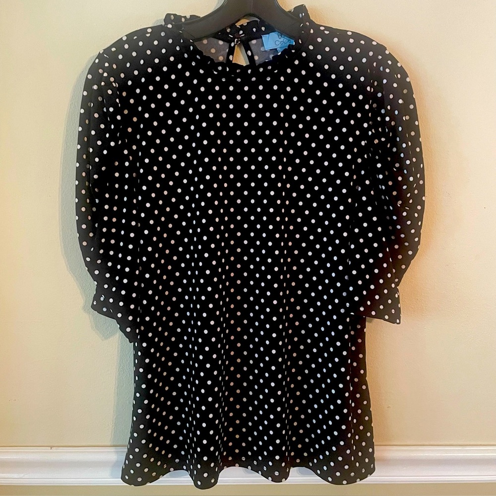 Cece women’s polka dot blouse size large. Worn twice, in excellent condition